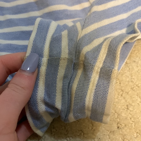 Heavily used stripped blue and white polo shorts - Picture 2 of 6